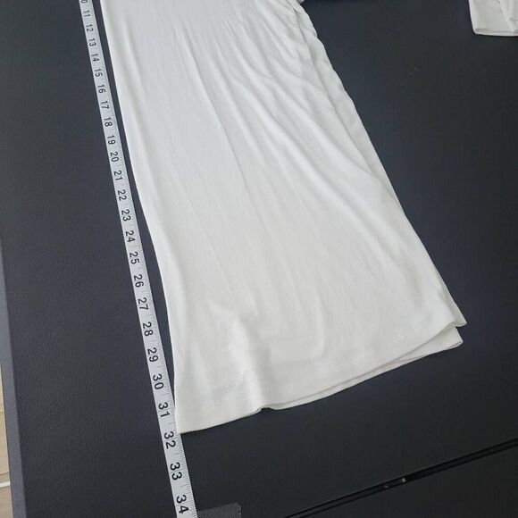 Universal Standard Womens L 3X Cowl Neck Tunic Top White Long Sleeve Lagenlook - Picture 7 of 7